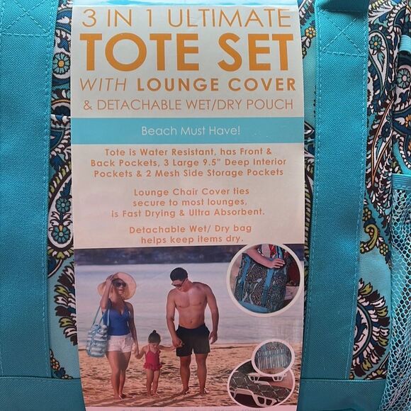 NWT Beach Tote set - Picture 3 of 3